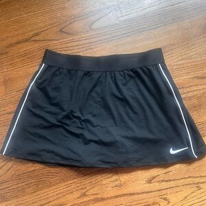 Black Athletic Skirt with White Trim